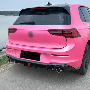 For VW Golf MK8 GTI 2020-2024 Body Kit Rear Bumper <b>Splitter</b> Glossy Black With Lamp Style Rear Bumper Cover Car Accessories - Product Image 3