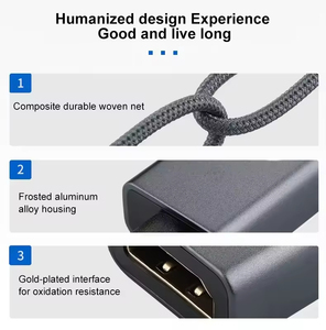 Câble convertisseur <span class=keywords><strong>USB</strong></span> Type C vers <span class=keywords><strong>HDMI</strong></span> ULT-unite 4K 60Hz, adaptateur mâle-femelle avec connecteurs plaqués or et gaine tressée - Product Image 4