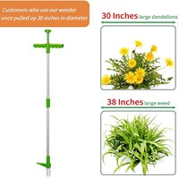 Extracteur de racines de plantes sur pied pour désherbage, jardinage domestique et pelouse, 39 pouces de long avec 3 griffes