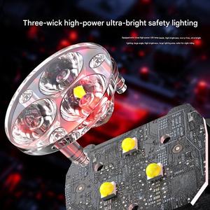 Faro Solare Ricaricabile con Porta Type-C Integrata per Ciclismo Notturno, Luce LED Anteriore per Bicicletta in Materiale ABS, Alimentazione a Batteria - Product Image 3