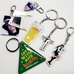 Wholesale Freely Make Your Own Custom LOGO Printed Acrylic Keychain Charms - Product Image 2
