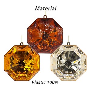 เครื่องประดับตกแต่งต้นคริสต์มาสทรง<span class=keywords><strong>เพชร</strong></span>แปดเหลี่ยมอะคริลิคหลาก<span class=keywords><strong>สี</strong></span>แบบขายส่ง สำหรับตกแต่งบ้าน - Product Image 5