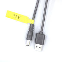 Cable Convertidor USB a DC 5.5mm X 2.1mm de 5V a 12V con Conductor de Cobre Puro, Revestimiento de PVC y Blindaje Trenzado para Uso en Computadoras