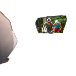 Support de guidon réglable et rotatif pour rétroviseur de vélo (VTT/Route) en verre/ABS/PC/alliage de 22 mm, durable - Product Image 1