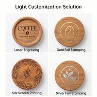 Vietnam WeWood Vente en gros Couvercles en bois pour tasses, Couvercles de tasses à café en bois rond à bords étagés, Capuchons de remplacement universels pour articles de boisson