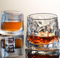 Verre à whisky de 160 ml, verre pivotant, rotation à 360 degrés, pot en verre pour bars, appartements, KTV