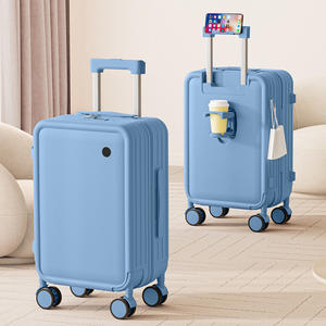 Maleta de Mano Azul Cielo de 20 Pulgadas con Ruedas Giratorias y Candado de Combinación para Viajes de Placer, Primavera 2025 - Product Image 5