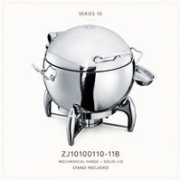 Chauffe-plat rond à induction avec charnière mécanique, équipement de restauration professionnel en acier inoxydable, chauffe-soupe pour buffet