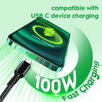 Câble de données WISTAR en gros 5A 12V 100W Type-C vers Type-C en PVC pour ordinateur portable et téléphone