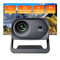 Projecteur portable Spectra LED 4K Ready WiFi6 Stéréo HIFI Puce A55 Quad-Core Correction trapézoïdale automatique Télécommande BT Multilingue