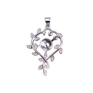 Componente de Joyería de Plata S925 con Colgante de Hoja Estilo Coreano para Collares de Perlas Europeas y Americanas, Accesorios para Manualidades - Product Image 5