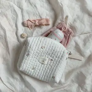 Du lịch Tote túi màu đen vẻ đẹp Nylon công suất lớn Vegan da mỹ phẩm Túi biểu tượng tùy chỉnh