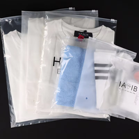 D1009B Sac en plastique givré refermable personnalisé poly-sacs avec impression de logo emballage de t-shirt en plastique de vêtements sac à fermeture éclair en plastique