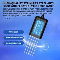 Alat Uji Tanah 8 in 1, Pengukur pH dan EC Tanah Presisi Tinggi, Sensor Kelembaban dan Kesuburan NPK untuk Kebun dan Pertanian