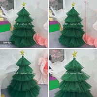Riesiger Organza-Weihnachtsbaum, grüne Gaze-Weihnachtsdekoration für kommerzielle Ausstellungen, Veranstaltungen, Fotohintergrund-Dekoration