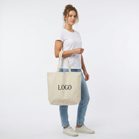 Sac fourre-tout en coton réutilisable écologique, grande capacité, pour les courses, sac en toile avec poignées renforcées pour un usage quotidien au marché