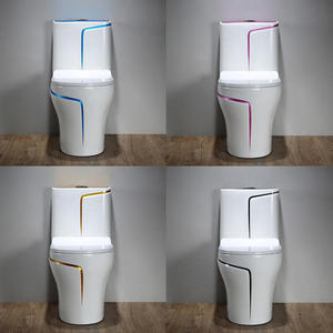 โถสุขภัณฑ์เซรามิคแบบชิ้นเดียวสีหรูหราพร้อมบิเดต์ในตัว - Product Image 6