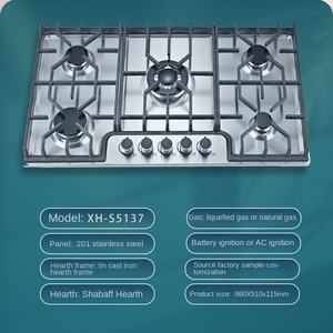 Cuisinière à gaz en acier inoxydable à 5 brûleurs allumage électronique appareil de cuisine USB/batterie pour RV industrie de gros usage domestique - Product Image 4