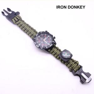 Bracelet IRONDONKEY Montre électronique OEM Bracelet de tissage à la main en plein air Aventure sauvage Corde parapluie à sept noyaux - Product Image 2