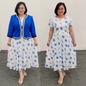 Vêtements de qualité turque pour mères, dernières créations de mode africaine pour femmes, ensemble deux pièces jupe et haut, robes imprimées grande taille - Product Image 1