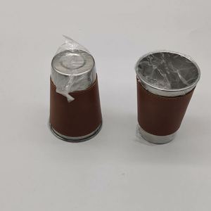 Stainless Steel Beer <b>Mug</b> 16oz Leather Sleeve Rolled Edge Bar Cup - Product Image 5