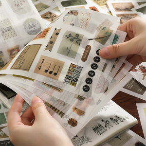 Simno precortado estético Ephemera Scrapbooking pegatinas <span class=keywords><strong>para</strong></span> adultos decorativo <span class=keywords><strong>Vintage</strong></span> Bullet planificador DIY artes artesanales - Product Image 5