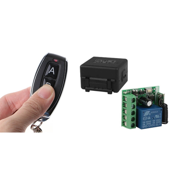 DC12V 10A Relay 1 CH Wireless RF Remote Control Switch Transmitter with Receiver Module 433mhz LED Remote Control