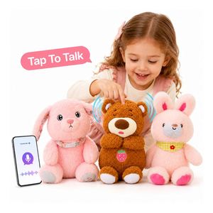 Peluche Lapin Intelligent Interactif avec Histoires et Haut-parleur, Activé par le Toucher, Compagnon Réconfortant, Cadeau pour Enfants, Vente en Gros Direct Usine - Product Image 1
