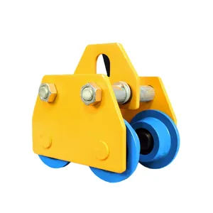 Hand gezogener Single Rail Trolley Manueller Plain Geared Trolley/Hand-Push Track Roller Trolley für H oder I Beam