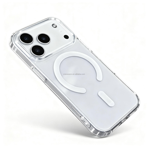 Étui de téléphone magnétique en TPU acrylique transparent anti-jaunissement, résistant aux chocs, avec recharge sans fil, pour iPhone 17, 16, 15, 14, 13 - Product Image 2