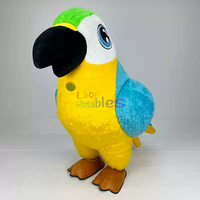 Costume de perroquet gonflable rouge pour adulte, mascotte animée gonflable, costume de perroquet gonflable agressif