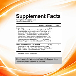 Capsules Détox au Collagène et au Colostrum les Plus Vendues avec Mélange Détoxifiant – Aide à Nettoyer le Côlon et Soutient la Fonction Hépatique - Product Image 2