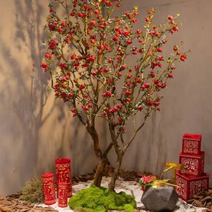 Cây giả, cây nhân tạo, quả lựu đỏ giả, cây giả giao hàng nhanh, nhà máy sản xuất thực vật, đồ trang trí đám cưới - Product Image 1