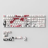 Aflion Custom 130 Keys Dye Sublimation Cherry Profile Side Print Light Transparent Keycaps for Mechanical Keyboard