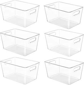 Factory Direct Sale clear Eco Friendly Portable <b>Stackable</b> Plastic Bin <b>Storage</b> <b>Box</b> With Lid - Product Image 4