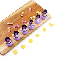 Voedsel Decoratief Bakvormen Sandwich Fruit Snijden Plunjer Groentesnijder Gebak Stempel Koekjesvorm Set Met Pvc Doos