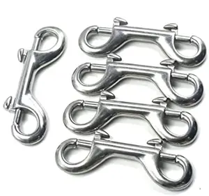 Supplier Stainless Steel Double End Snap Hooks for Diving/Webbing/Dog Leash Carabiner Clips