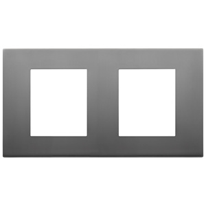 4M 2 Gang Satin Stainless Steel Wall <b>Plate</b> 16.6 X 9.2 Cm For <b>Switches</b> - Product Image 1