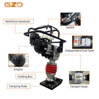 GZD Compacteur de sol personnalisable à moteur essence 6,5 CV, force de compression 15KN, pour commandes en gros