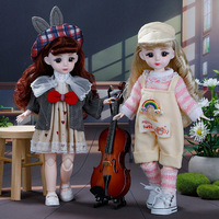 Muñeca articulada de 30cm y 23 articulaciones móviles, bisagra de ojo simulada en 3D, casa de muñecas para niñas, vestido DIY, regalo de cumpleaños, juguetes para niños y niñas