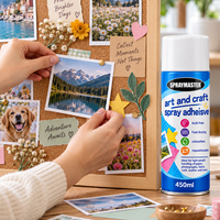 Colle adhésive en spray repositionnable pour l'art et l'artisanat, séchage rapide, sans acide, incolore, pour papier, tissu, cuir, liège, bricolage, Australie