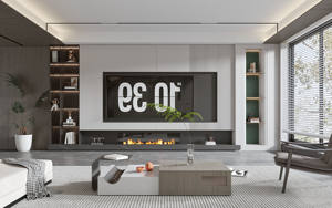 Настраиваемый современный минималистичный шкаф для телевизора для гостиной, высококачественный фон из каменной плиты с большим пространством для хранения под заказ - Product Image 6