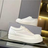 Chaussures décontractées pour hommes de créateur, en cuir véritable de haute qualité, antidérapantes, style skateboard, à plateforme, semelle épaisse, à lacets, pour le streetwear