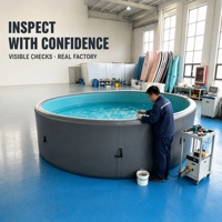 Piscine hors sol de luxe DWF, piscine gonflable portable, grande piscine gonflable d'extérieur et accessoires pour la famille