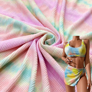 Tissu en maille extensible en nylon et élasthanne imprimé froissé et à effet seersucker pour <span class=keywords><strong>maillot</strong></span> <span class=keywords><strong>de</strong></span> <span class=keywords><strong>bain</strong></span> et bikini - Product Image 1