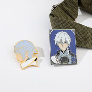 Genshin-broche de Metal de 2 estilos, personaje de dibujos animados, <span class=keywords><strong>Kamisato</strong></span> <span class=keywords><strong>Ayato</strong></span>, accesorio de ropa de Cosplay para regalos - Product Image 4
