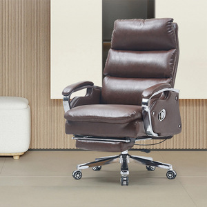 Yusen Executive Office Chair Genuine Leather Adjustable Armrest Swivel Reclining Ergonomic Chair For Long Term Sitting - Product Image 1