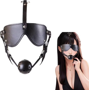 Set BDSM 2 in 1 con Maschera a Pallina e Imbracatura per la Testa, Regolabile e Traspirante, Alta Qualità Kenlin, Giocattoli per Adulti, Fetish Erotico per Coppie - Product Image 1
