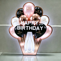 Ballon LED en acrylique personnalisé pour présentoir de bouteilles, idéal pour les anniversaires, la Saint-Valentin, Noël, et comme glorificateur lumineux pour les soirées en boîte de nuit