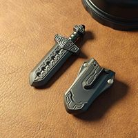 Sword Fidget Slider EDC Jouet de bureau anti-stress pour adultes et hommes, en métal noir, fabriqué en Chine
